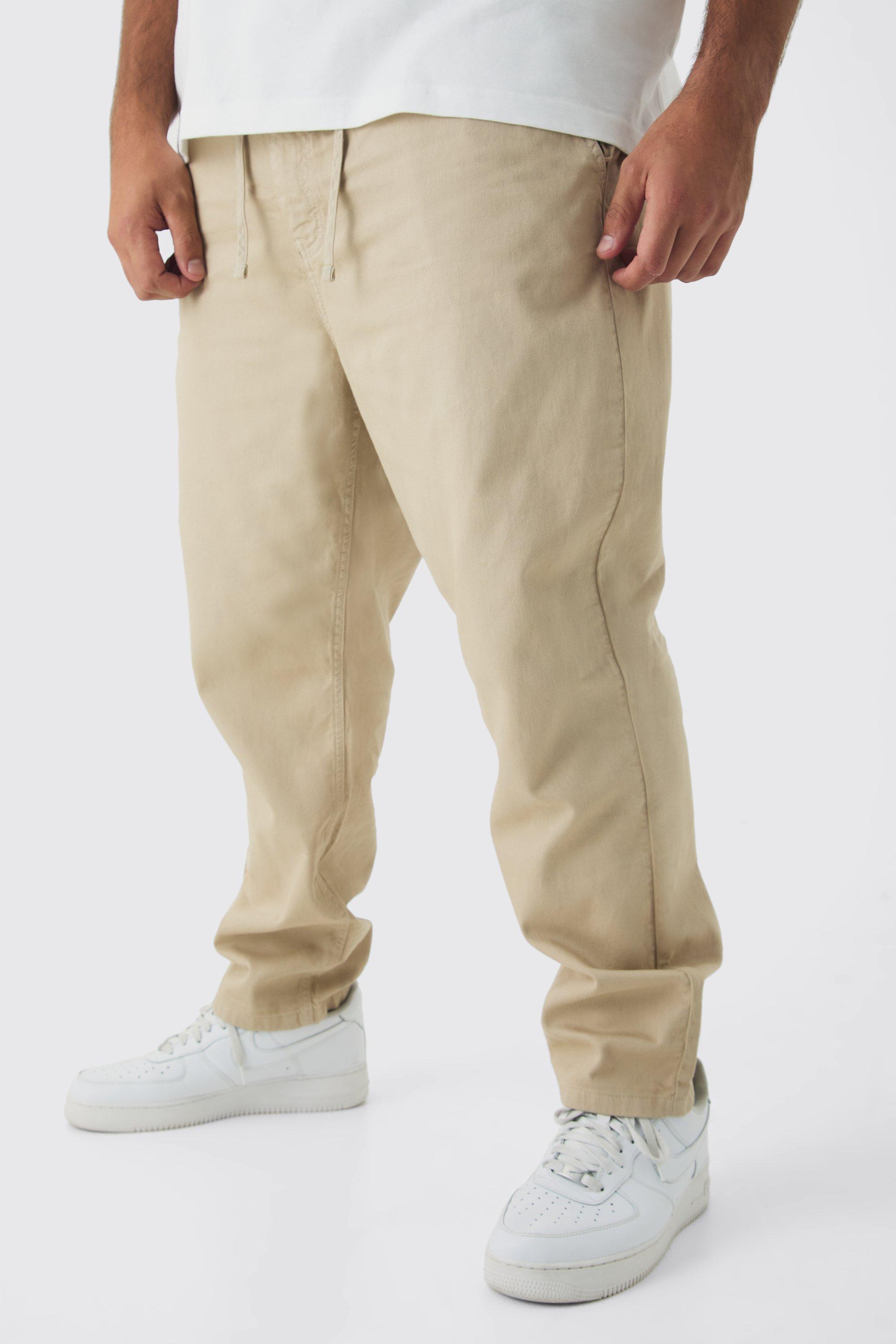 Plus Drawcord Tapered Fit Chino | boohooMAN USA product image