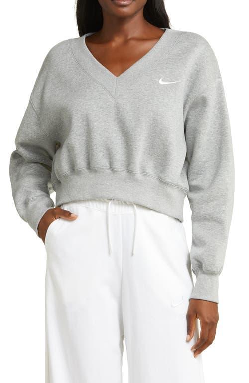 Women's Nike Sportswear Phoenix Fleece Cropped V-Neck Top Product Image