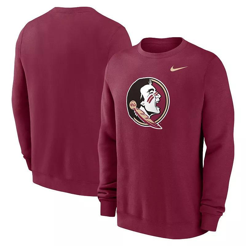 Mens Nike Garnet Florida State Seminoles Primetime Evergreen Fleece Pullover Sweatshirt Product Image