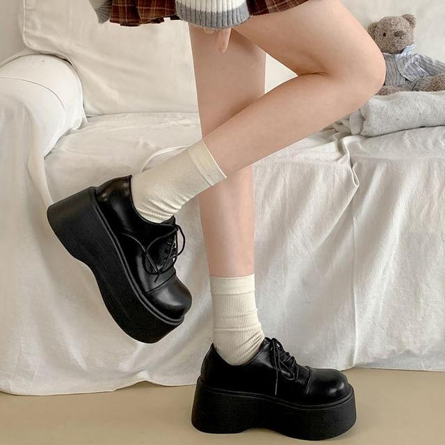 Platform Lace-Up Shoes Product Image