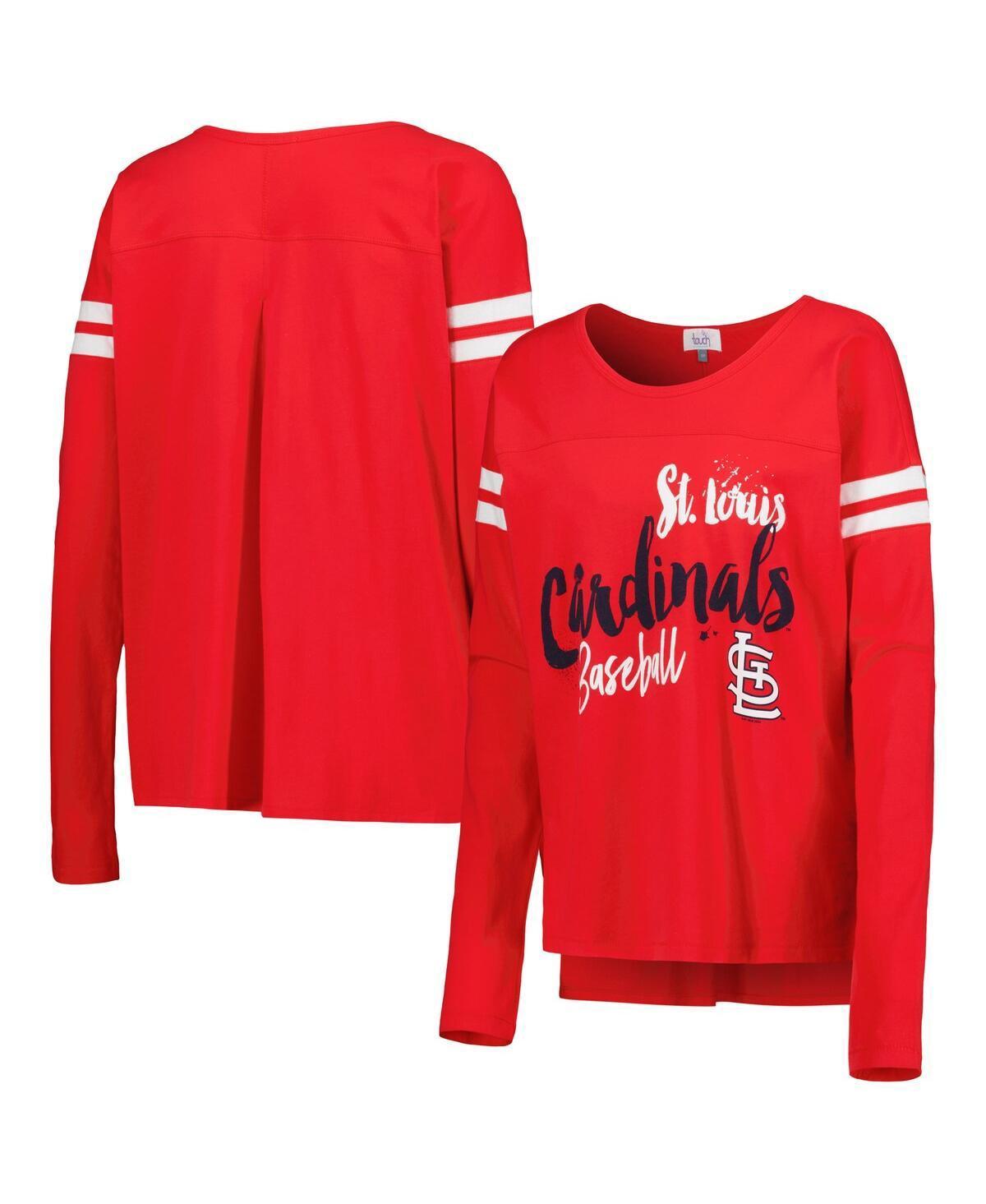 Womens Touch Red St. Louis Cardinals Free Agent Long Sleeve T-shirt Product Image