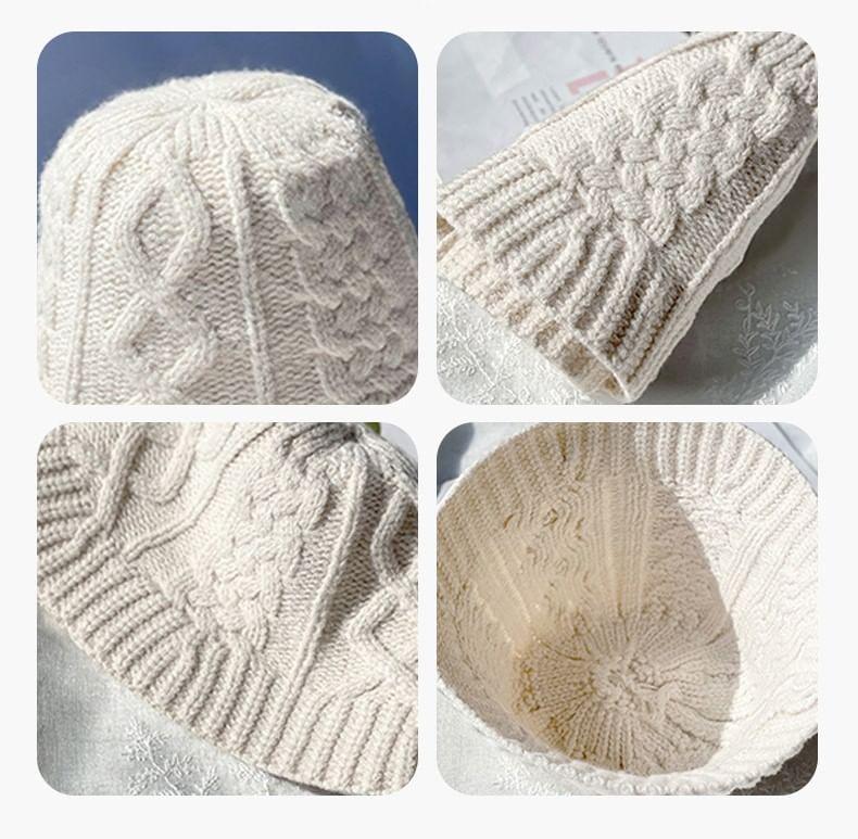 Plain Knit Bucket Hat Product Image