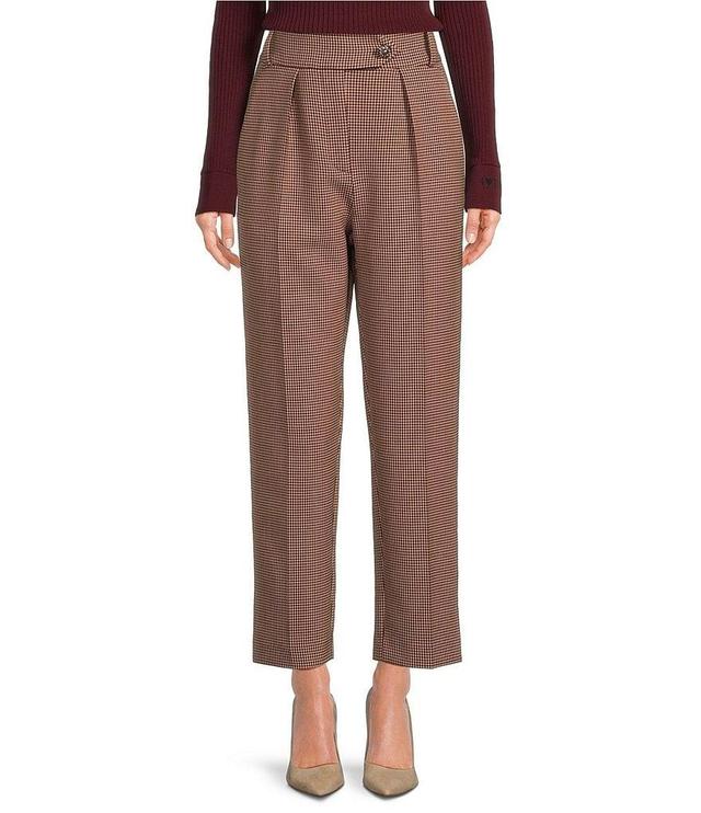 Tara Jarmon Paseo Woven Houndstooth Print Flat Front Pant Product Image