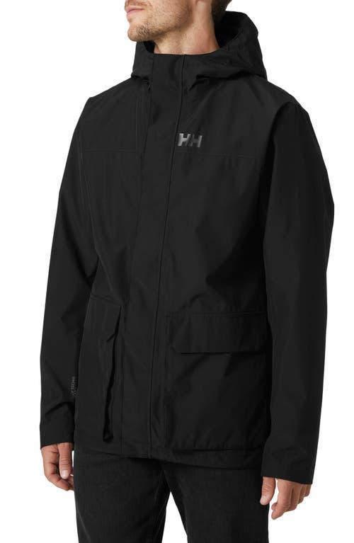 Helly Hansen T2 Utility Hooded Rain Jacket in Black at Nordstrom, Size Xx-Large Product Image