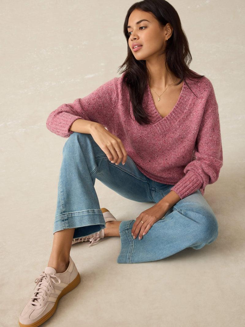 Driftwood Donegal Sweater - Berry Shake Product Image