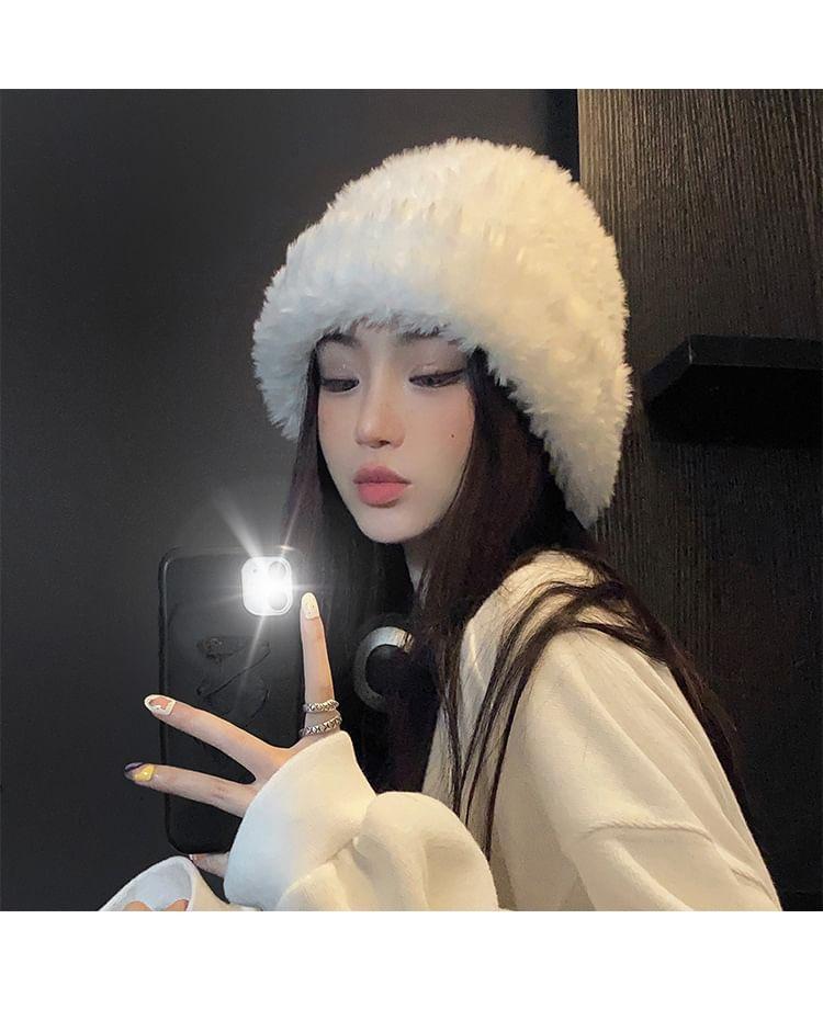 Faux Fur Knit Beanie Product Image