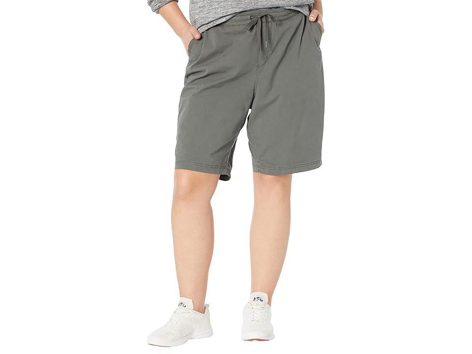 L.L.Bean Plus Size Ripstop Pull-On Shorts (Dark ) Women's Casual Pants Product Image