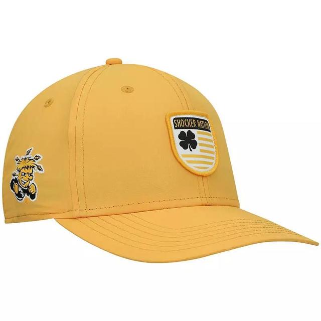 Mens Yellow Wichita State Shockers Nation Shield Snapback Hat Product Image