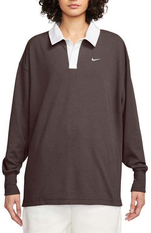 Women's Nike Sportswear Essential Oversized Long-Sleeve Polo Product Image