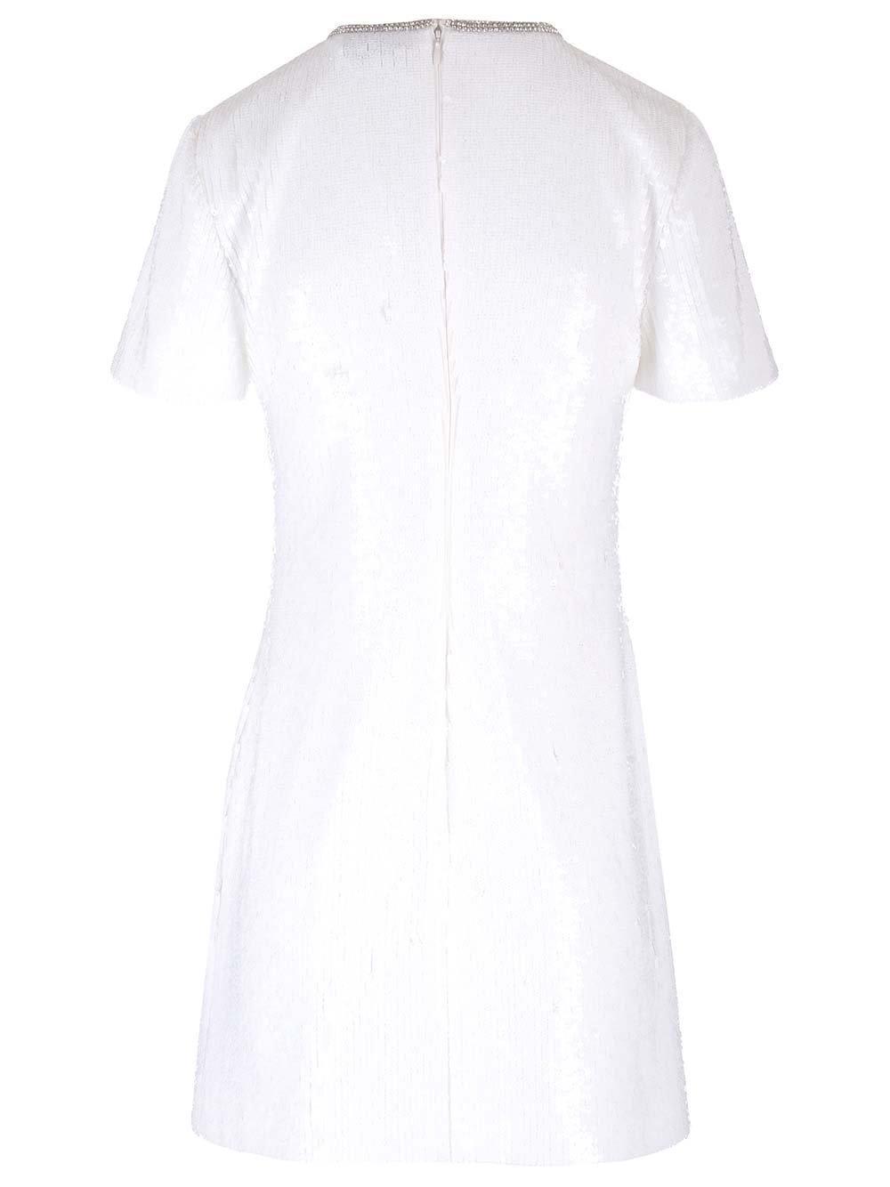 White Sequin Mini Dress White Product Image