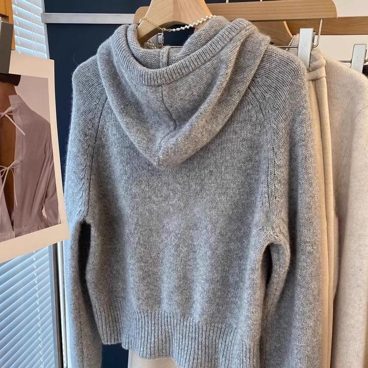 Plain Hood Sweater Product Image