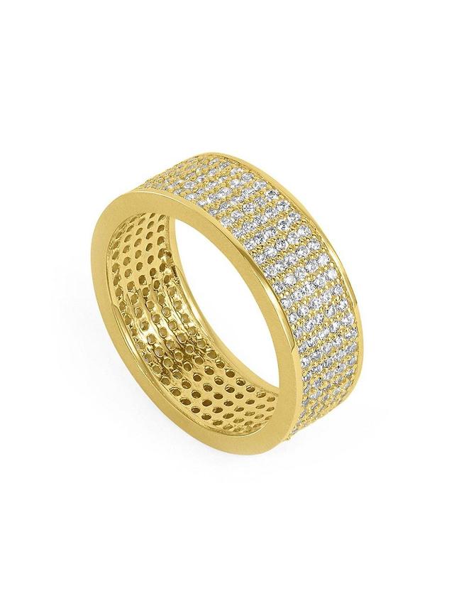 Womens Petit Pav 22K-Gold-Plated & Cubic Zirconia Band Product Image