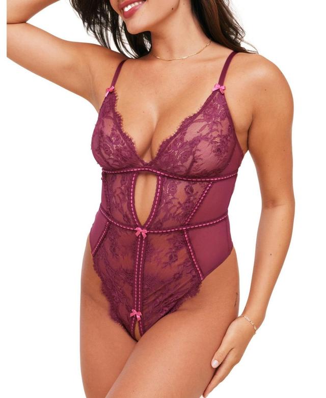 Laylia Womens Crotchless Bodysuit Lingerie Product Image