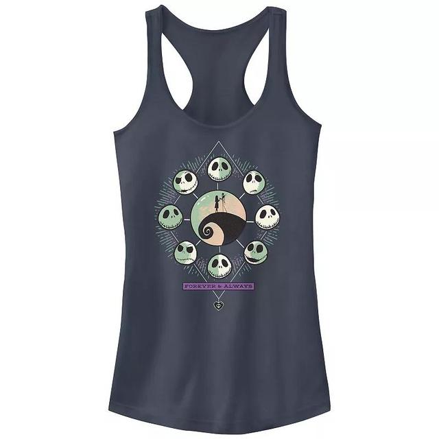 Disneys The Nightmare Before Christmas Womens Forever And Always Racerback Tank Top, Girls Blue Product Image