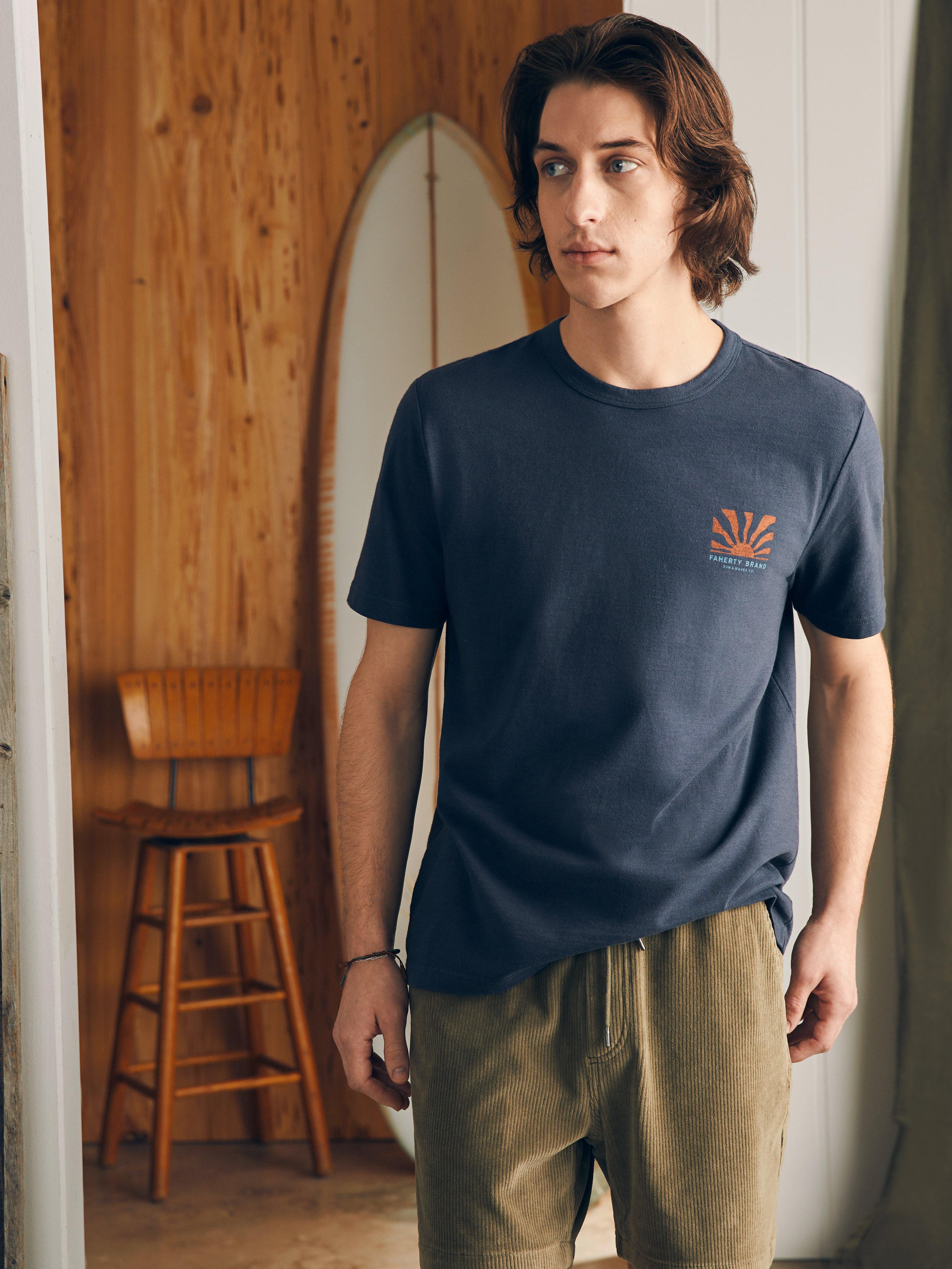 Sunwashed Graphic Tee - Dune Navy Male Product Image