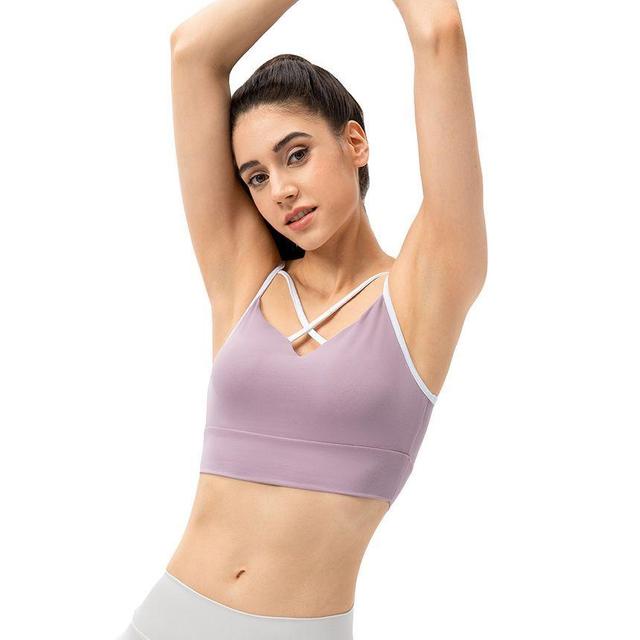 Cross Strap Contrast-Trim Crop Camisole Top Product Image