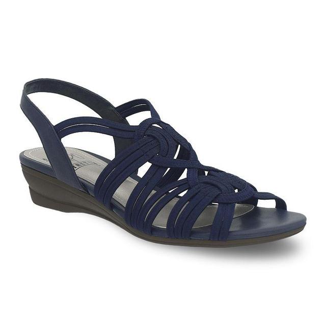 Impo Riya Womens Strappy Stretch Sandals in Regular & Wide Width Black Blue Product Image