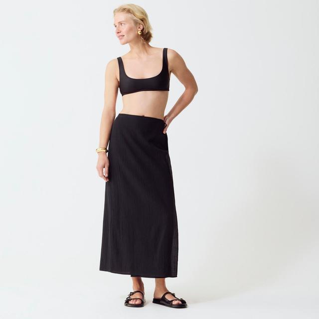 Side-tie beach skirt in airy gauze Product Image