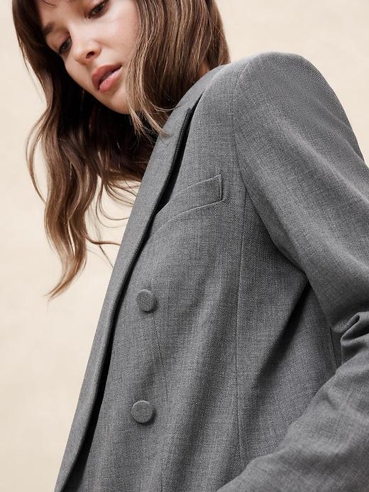 Wool-Blend Double-Breasted Blazer Product Image