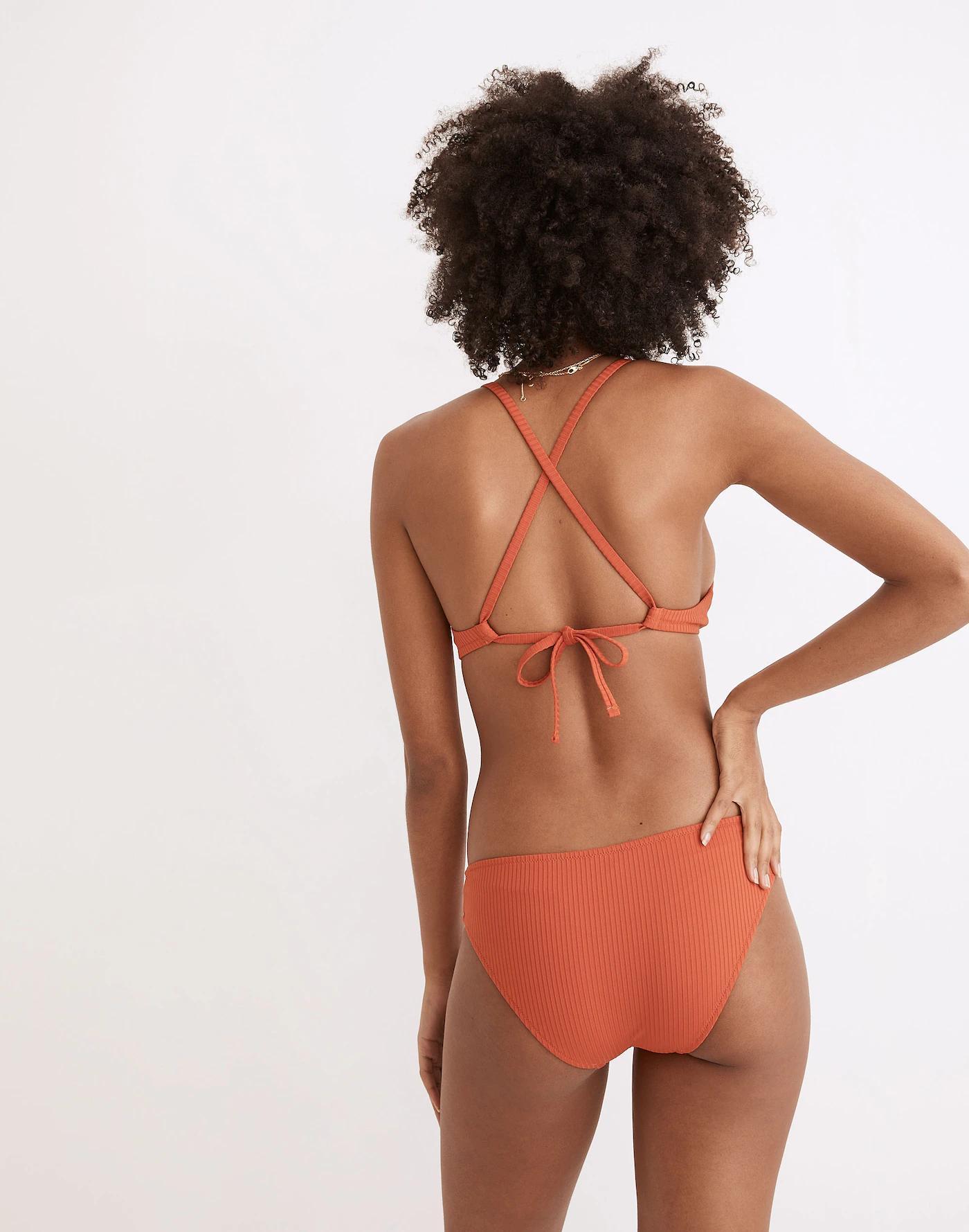 Madewell Second Wave Ribbed Classic Bikini Bottom Product Image