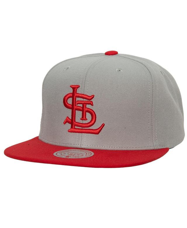 Mens Mitchell & Ness Gray St. Louis Cardinals Cooperstown Collection Away Snapback Hat Product Image