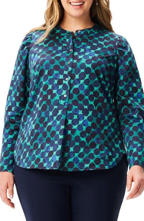 NIC+ZOE Ocean Dot Top Multi) Women's Clothing Product Image