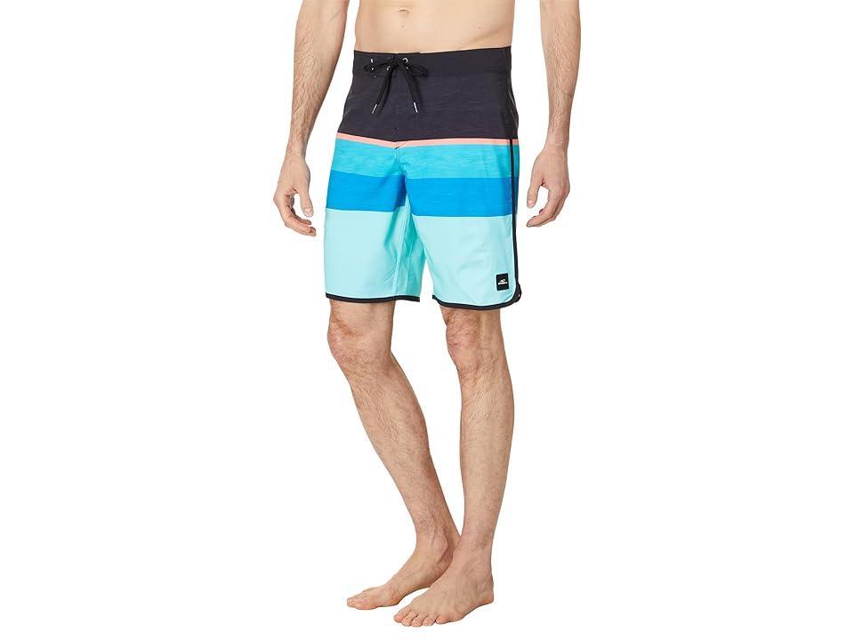 O'Neill Lennox Scallop 19 Boardshorts (Turquoise 1) Men's Swimwear Product Image