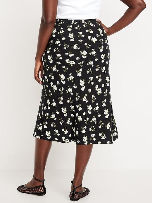 Crepe A-Line Midi Skirt Product Image