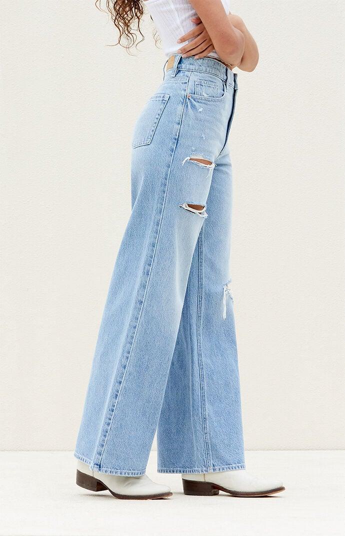 Women's Ripped Wide Leg Jeans - product image