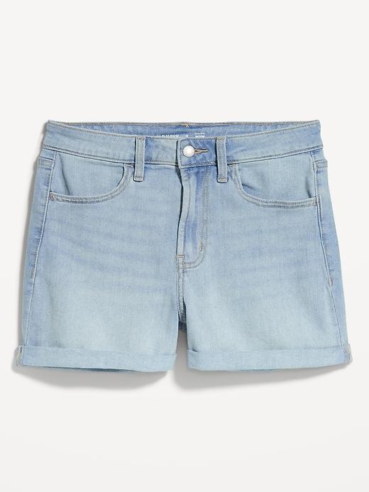 High-Waisted Wow Jean Shorts -- 3-inch inseam Product Image