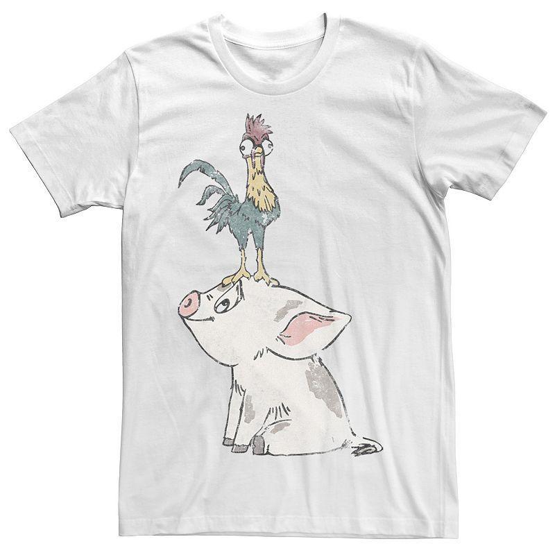 Disneys Moana Pua & Hei Hei Portrait Mens Tee Product Image