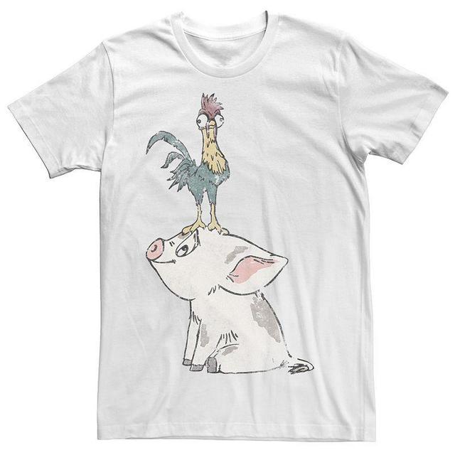 Disneys Moana Pua & Hei Hei Portrait Mens Tee Product Image