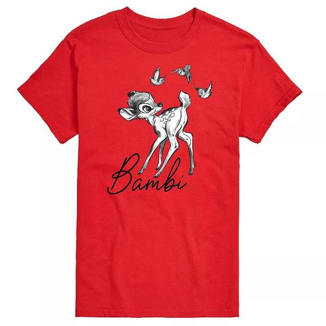 Disneys Bambi Big & Tall Watercolor Graphic Tee, Mens Product Image