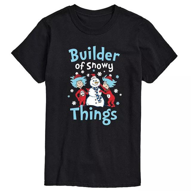 Mens Dr. Seuss Builder of Snowy Things Tee Grey Product Image