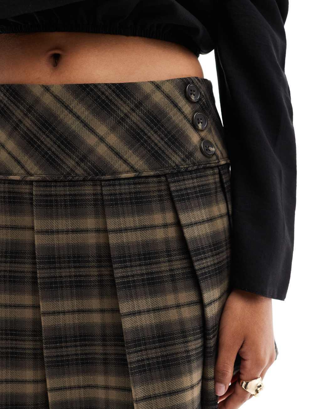 Cotton On plaid mini skirt in multi Product Image