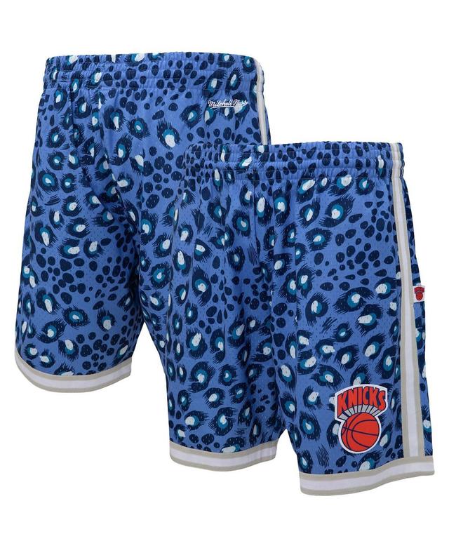 Mens Mitchell & Ness x Uninterrupted Blue/White New York Knicks Hardwood Classics Swingman Shorts Product Image