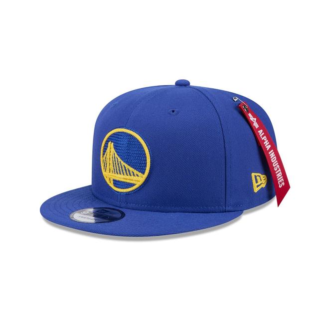 Alpha Industries x Golden State Warriors Blue 9FIFTY Snapback Hat Male Product Image