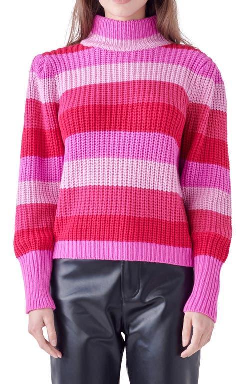 English Factory Stripe Turtleneck Sweater Product Image