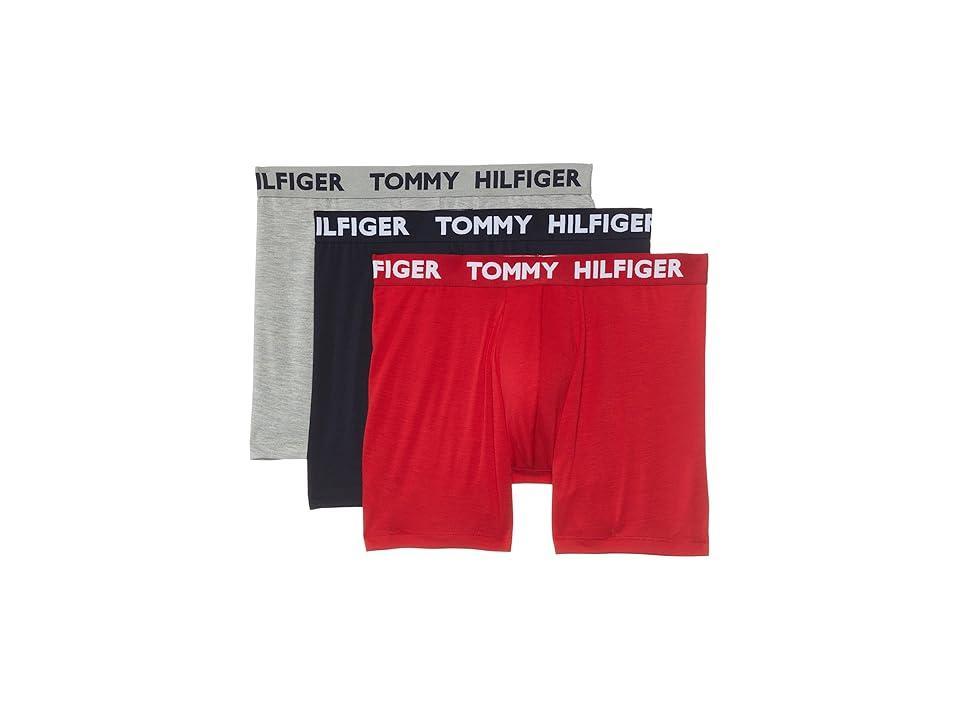 Tommy Hilfiger Statement Flex 3-Pack Boxer Brief (Primary Red/Desert Sky/Grey Heather) Men's Underwear Product Image