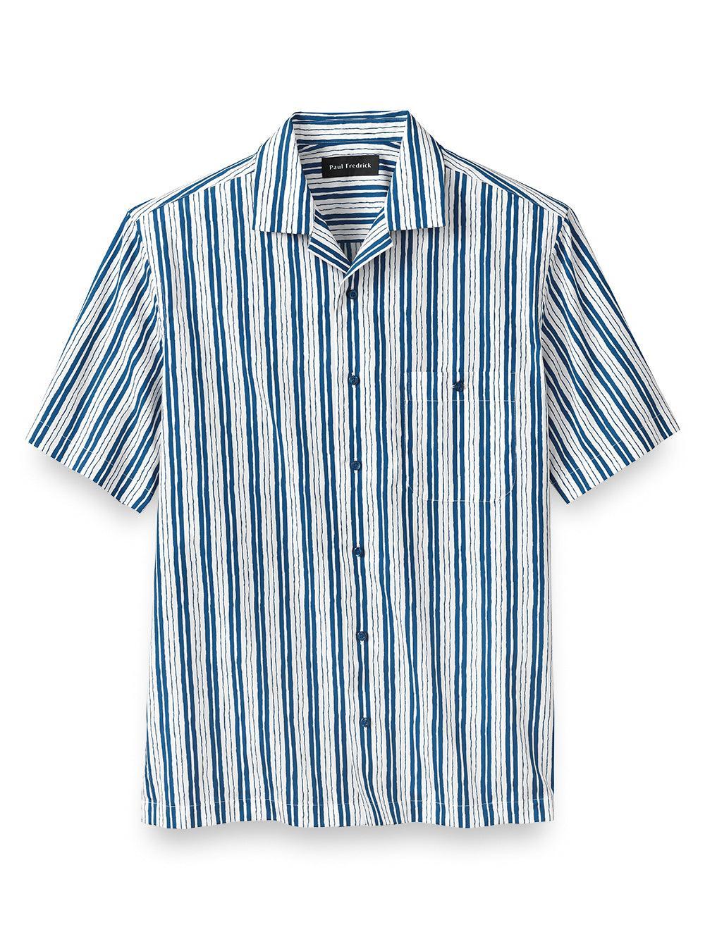 Cotton Stripe Print Casual Shirt Product Image