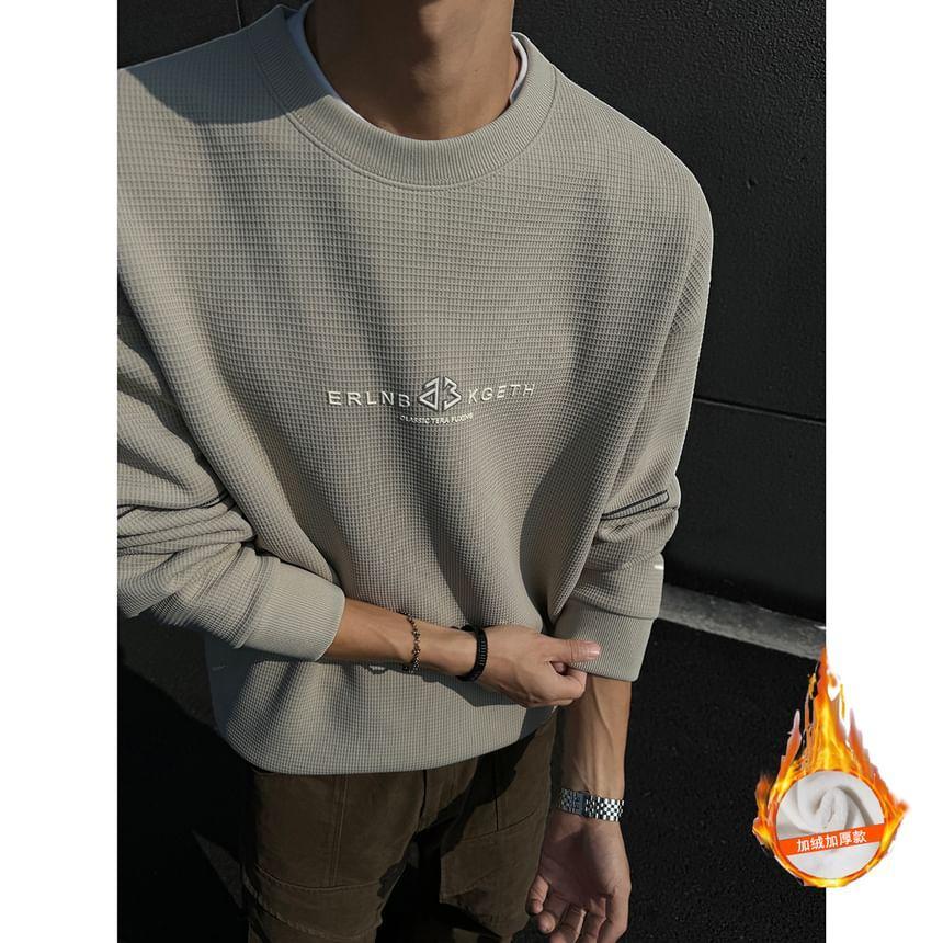 Crew Neck Lettering Sweatshirt Product Image