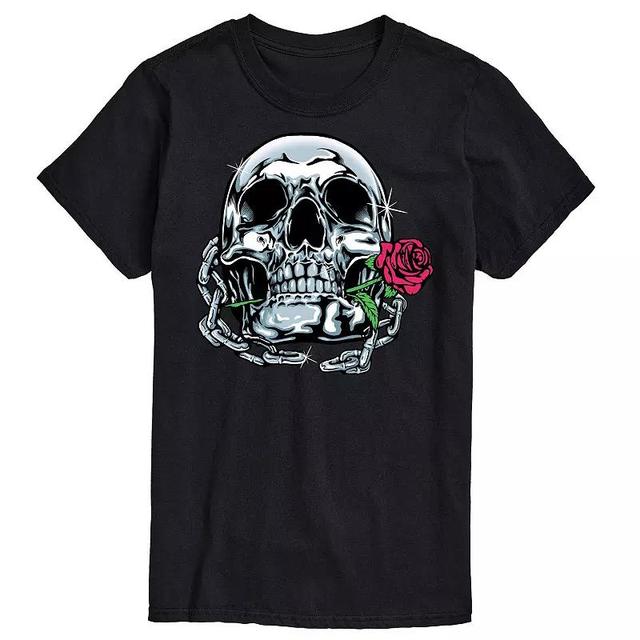 Big & Tall Shiny Skull Tee, Mens Product Image