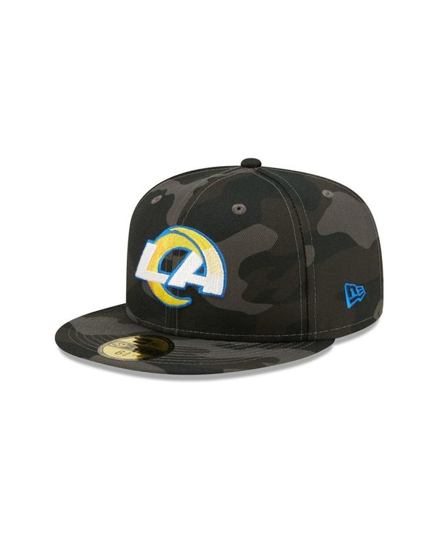 Men's New Era Black Los Angeles Rams  Camo 59FIFTY Fitted Hat Product Image