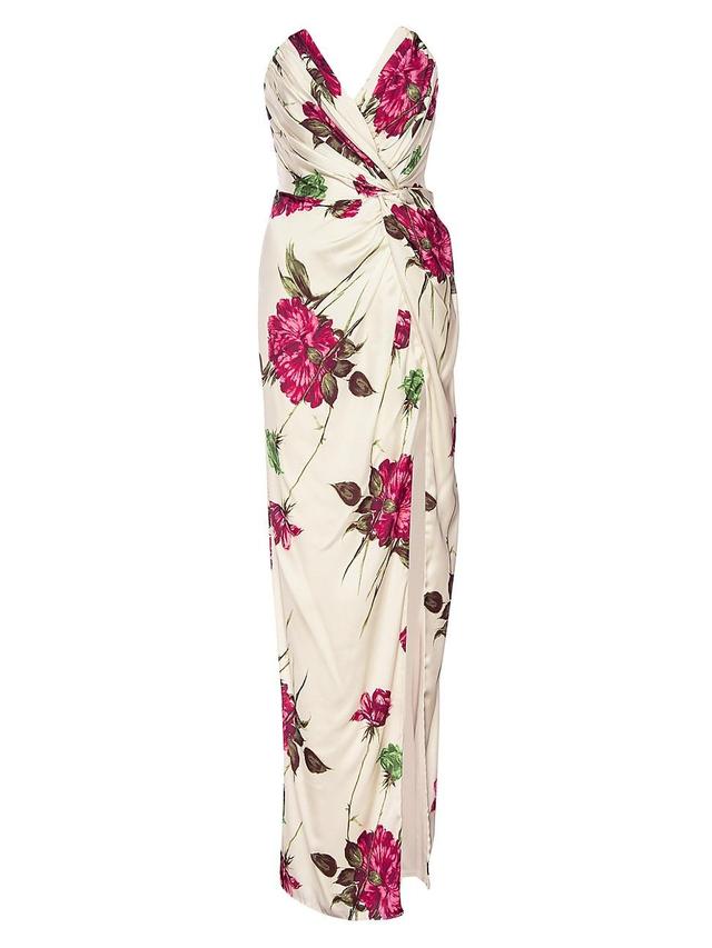 Womens Finn Floral Knotted Column Gown Product Image