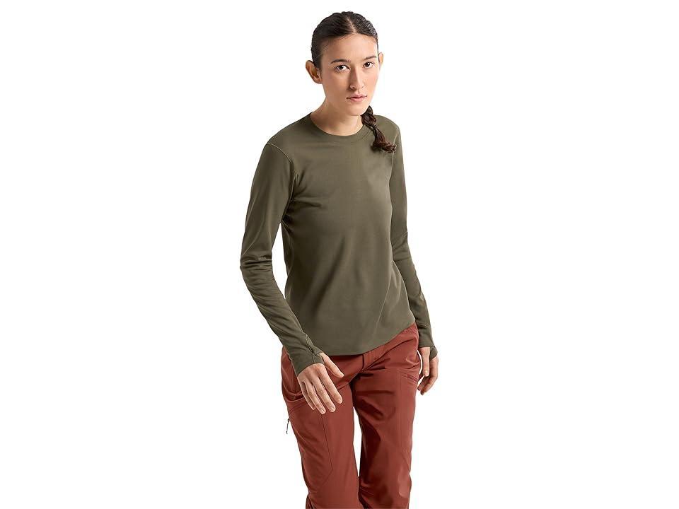 Arc'teryx Taema Thermal Crew Long Sleeve (Tatsu Heather) Women's Clothing Product Image