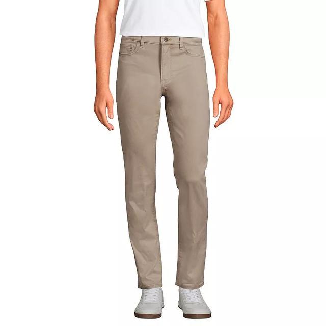 Mens Lands End Slim-Fit Hybrid Pants Green Moss Product Image