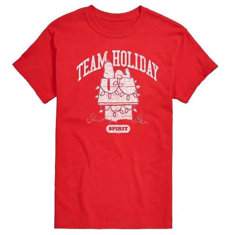 Big & Tall Peanuts Team Holiday Spirit Graphic Tee, Mens Product Image