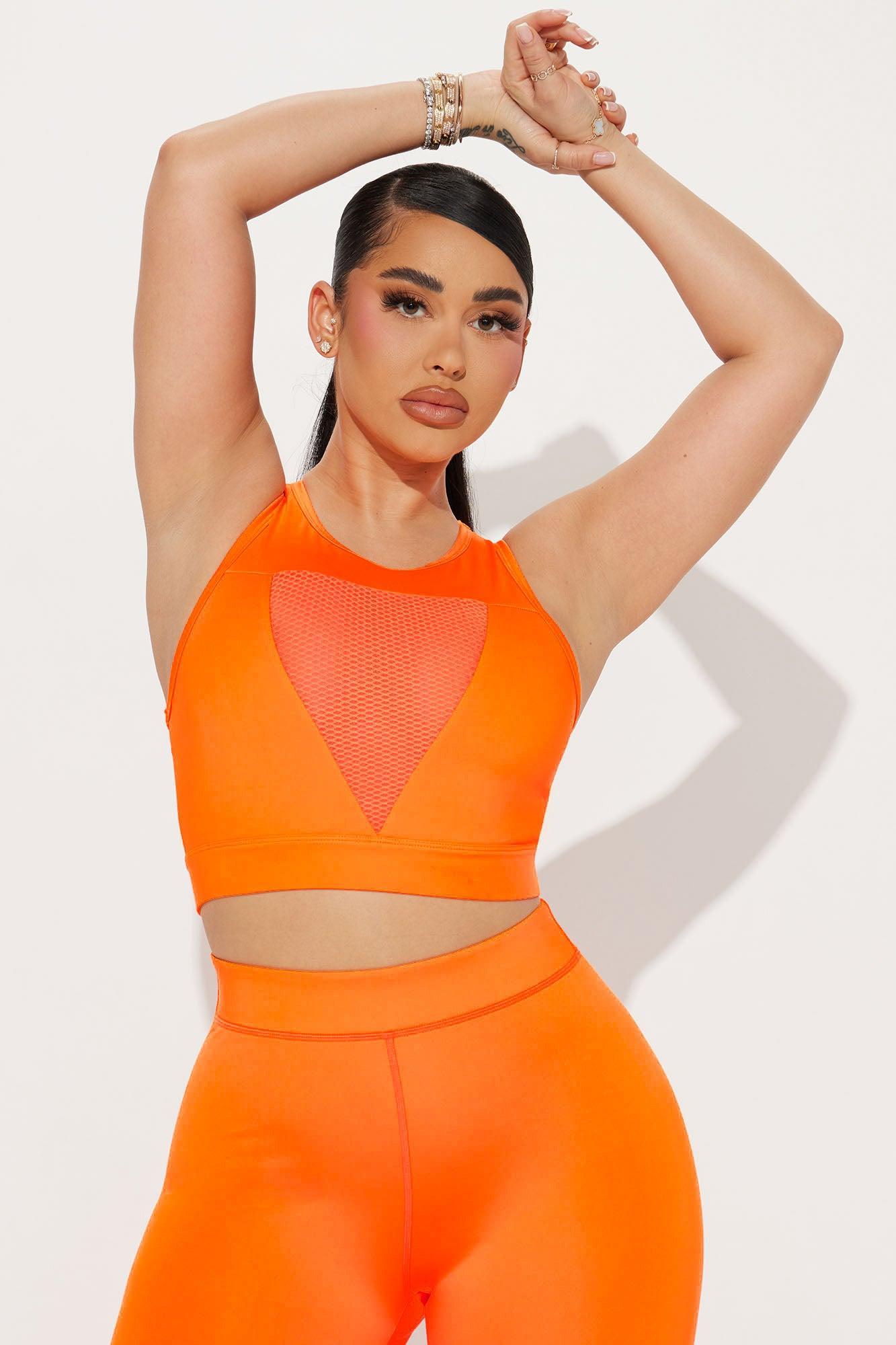 Power Punch Elevate Sports Bra - Neon Orange Product Image