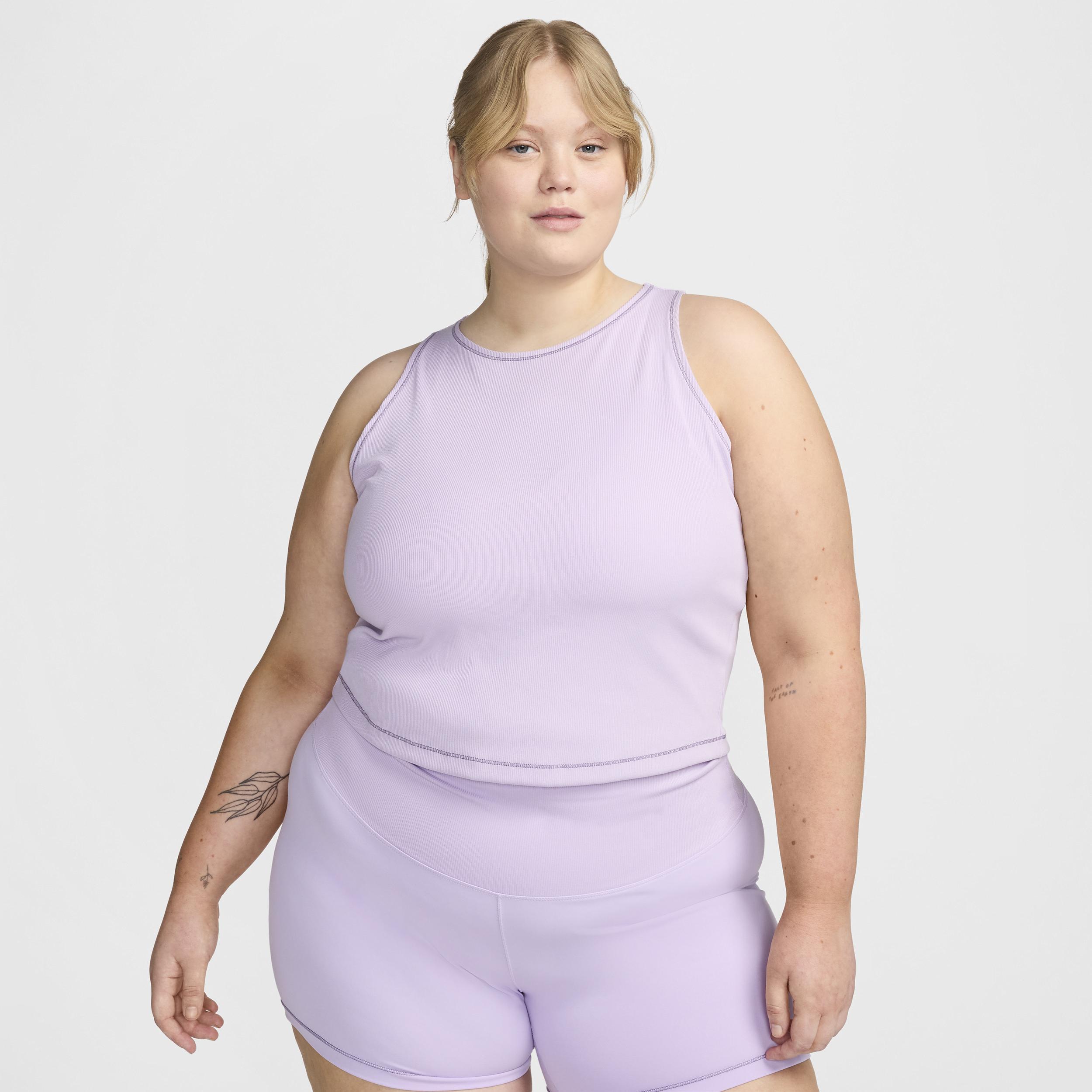 Nike Womens One Fitted Dri-FIT Ribbed Tank Top (Plus Size) Product Image