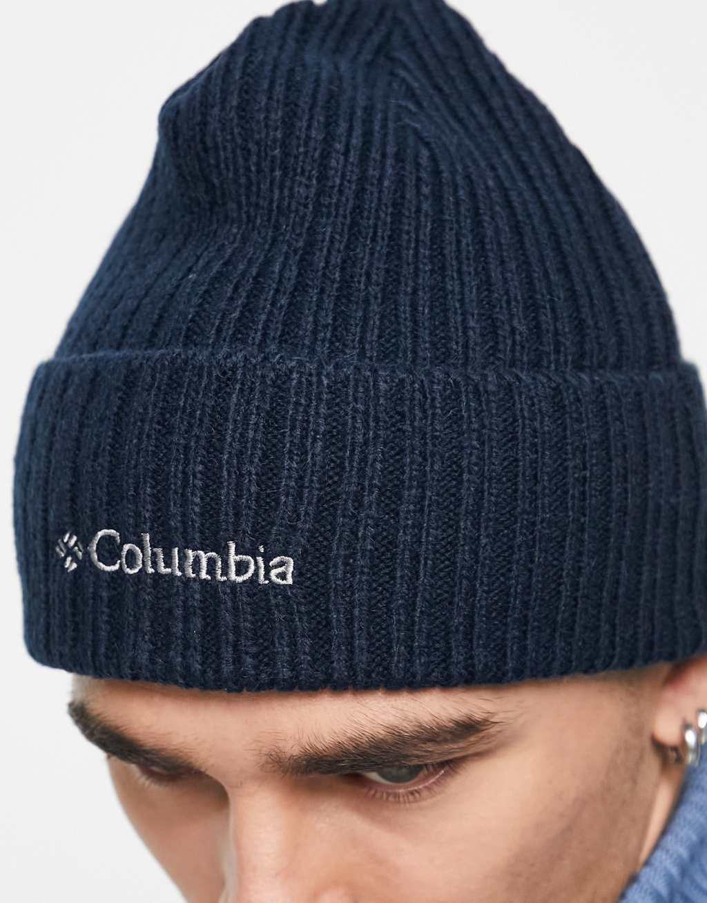 Columbia Watch Cap ribbed beanie in navy Product Image